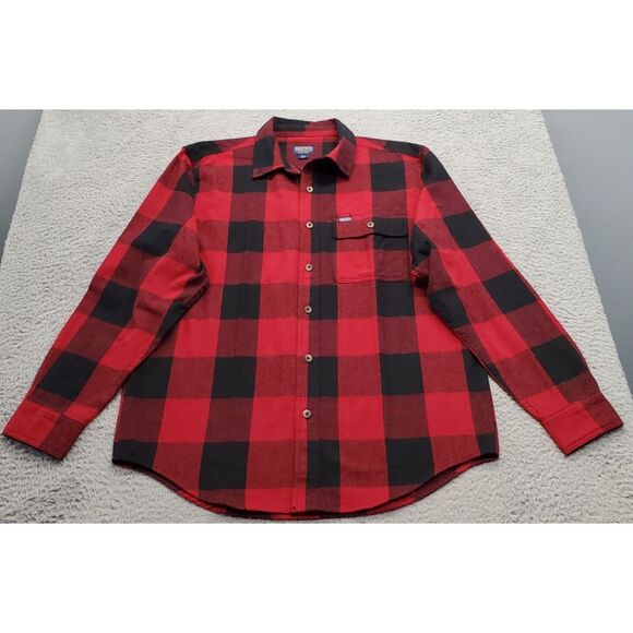 Smith's Workwear Shirt Mens Large Multi Flannel Long Sleeve Collared Button Down - Picture 1 of 5